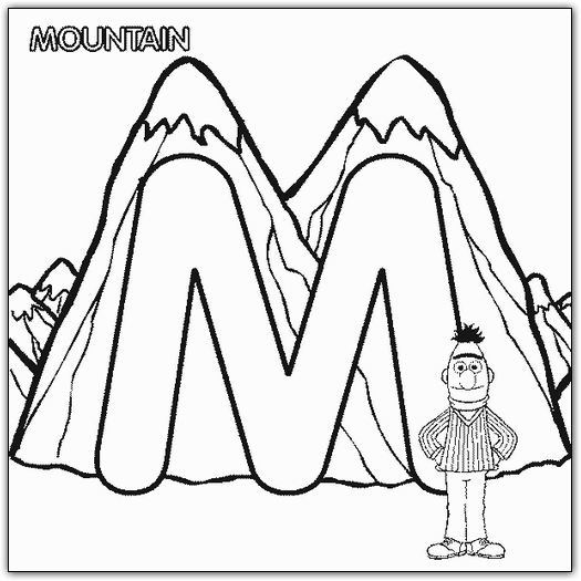 coloriage 1 rue sesame alphabet m